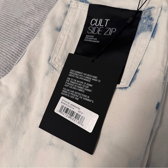 NWT Alexander Wang High Rise Straight Leg Cropped Denim Size 26 - Picture 3 of 13